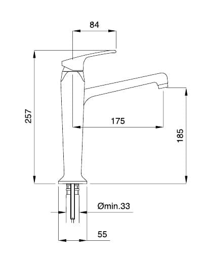 Baterie lavoar inalta  Vintage crom Bugnatese Italia