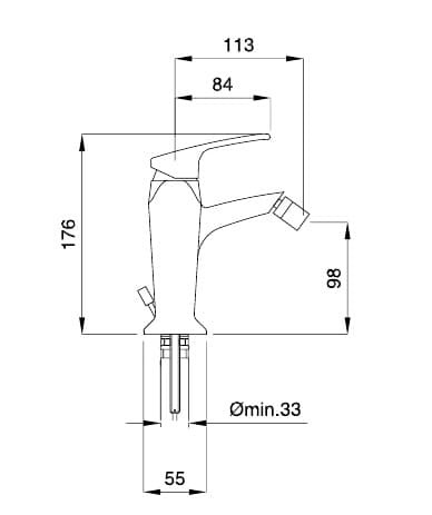 Baterie bideu Vintage crom Bugnatese Italia