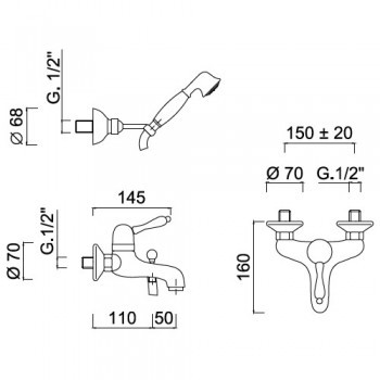 Baterie cada Harmony crom Giulini Italia