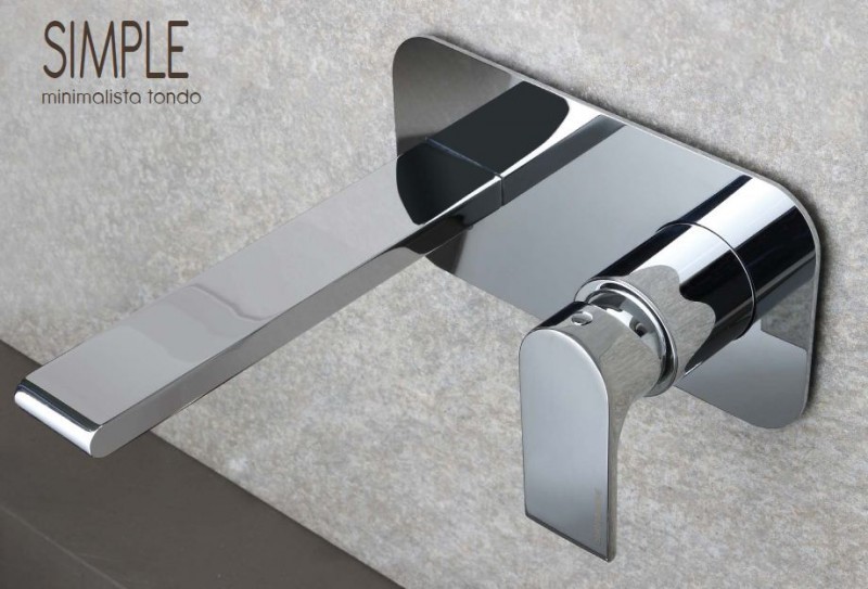 Baterie lavoar incastrata in perete Simple crom Bugnatese Italia