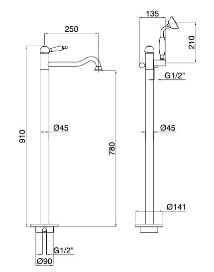 Baterie stativa  Oxford crom Bugnatese Italia