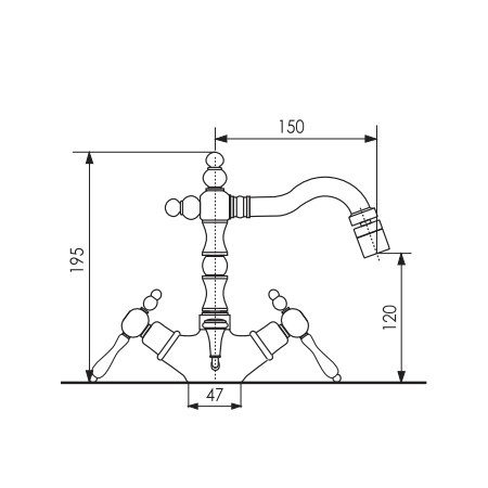 Baterie bideu Praga crom Giulini Italia