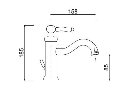 Baterie lavoar  Hermitage crom Giulini Italia