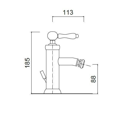 Baterie bideu Hermitage crom Giulini Italia