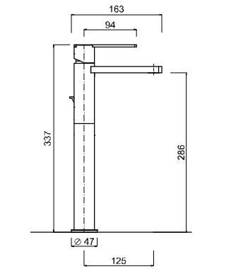 Baterie lavoar Surf crom Giulini Italia