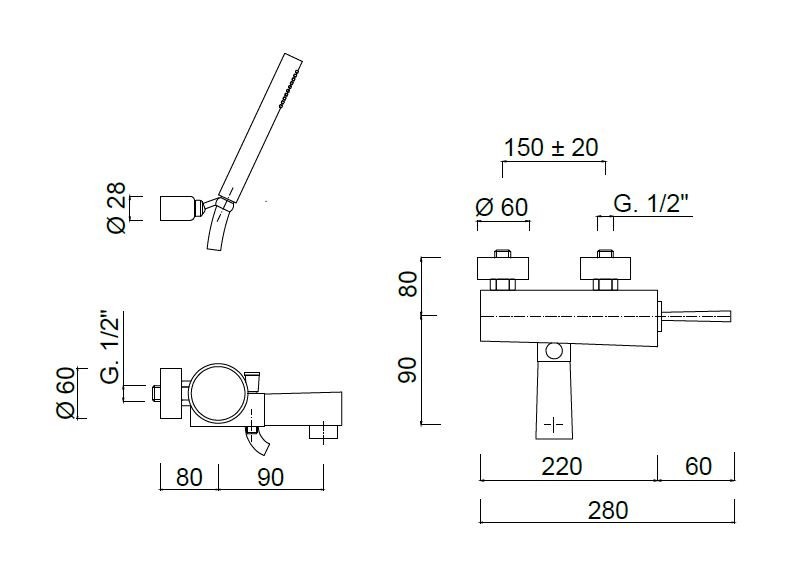 Baterie cada Quarck crom Giulini Italia