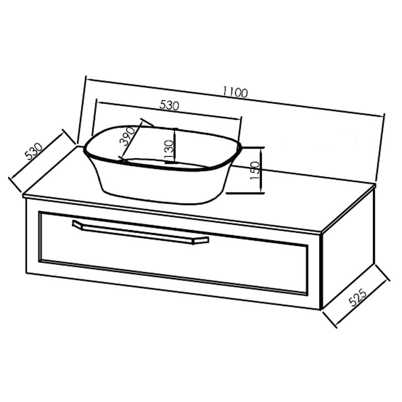 Mobilier baie suspendat+Lavoar  Blanche alb 110  Kolpasan Slovenia