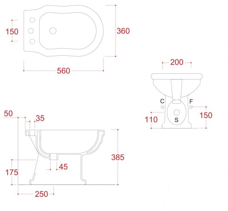 Bideu stativ  Hermitage Artceram Italia