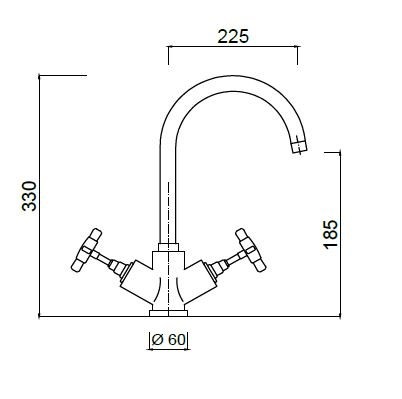 Baterie bucatarie Kensington crom Giulini Italia