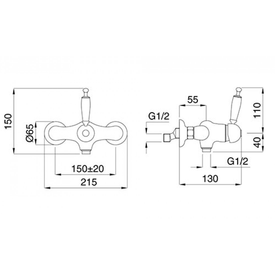 Baterie dus +bara dus Oxford crom Bugnatese Italia
