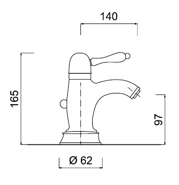 Baterie lavoar Harmony bronz Giulini Italia