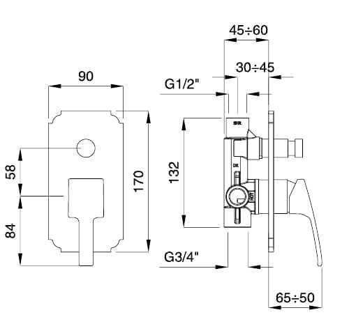 Baterie dus incastrata Vintage Tetris  crom Bugnatese Italia