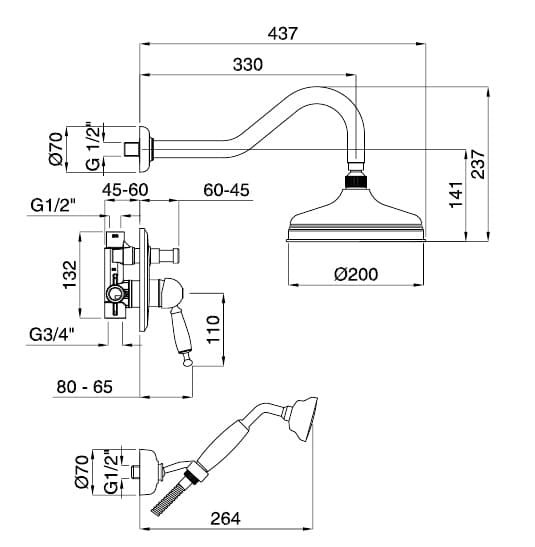 Baterie dus incastrata Oxford crom Bugnatese Italia