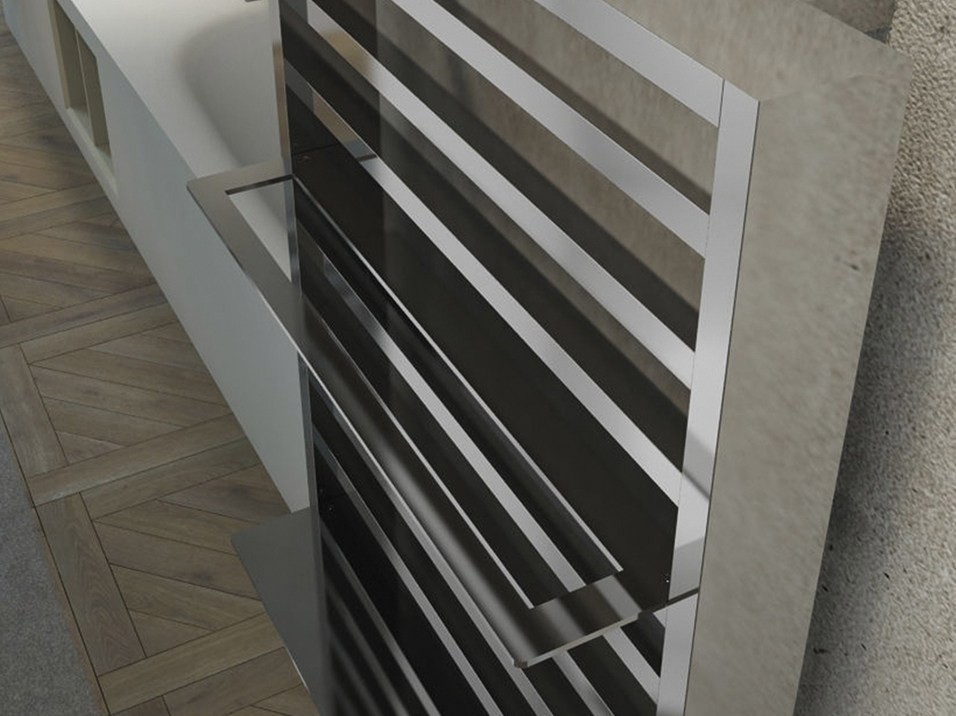 Calorifer Decorativ IRSAP  It Is 1208x500 Cromat Sau Negru Cromat   Italia