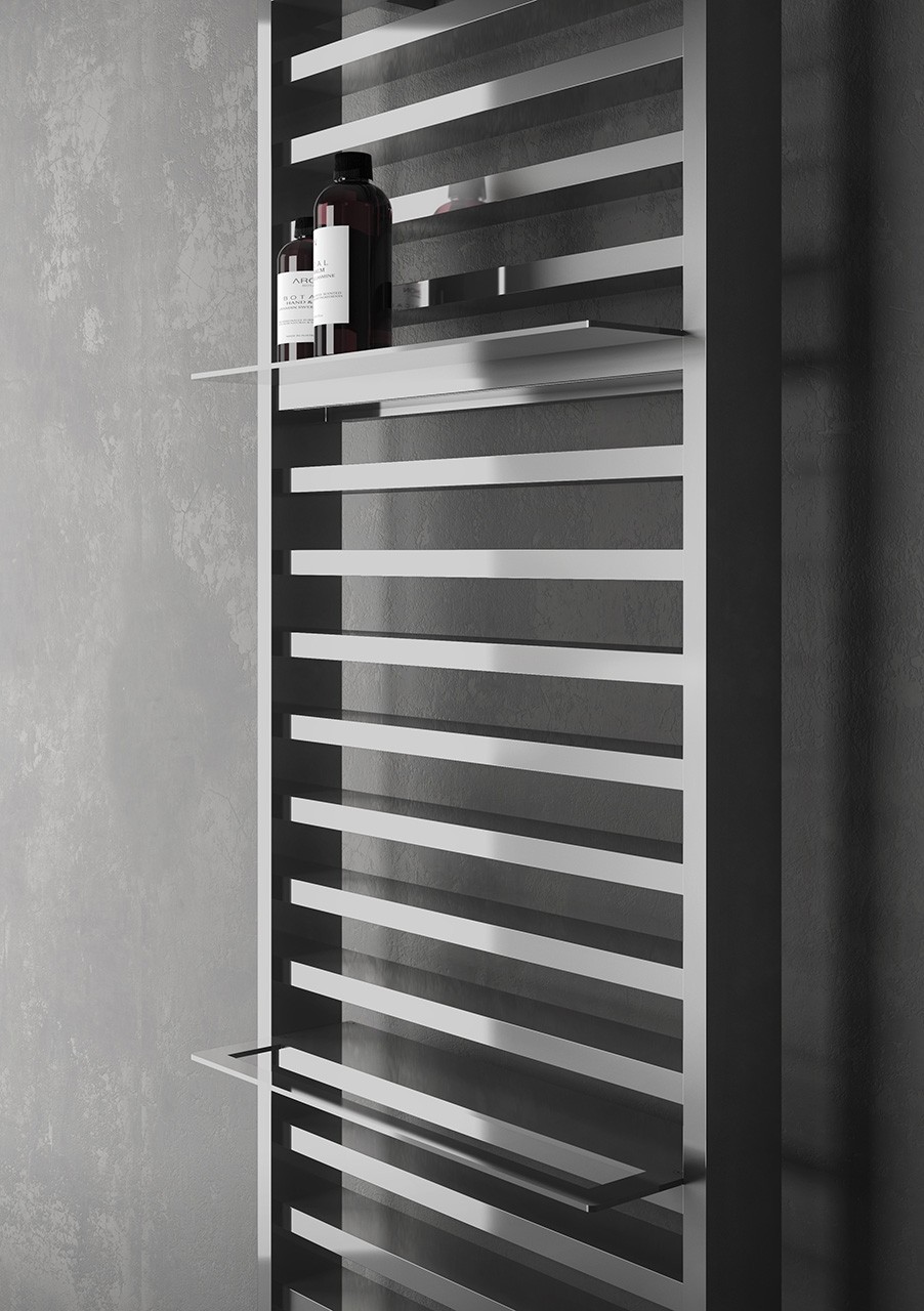 Calorifer Decorativ IRSAP  It Is 1208x500 Cromat Sau Negru Cromat   Italia