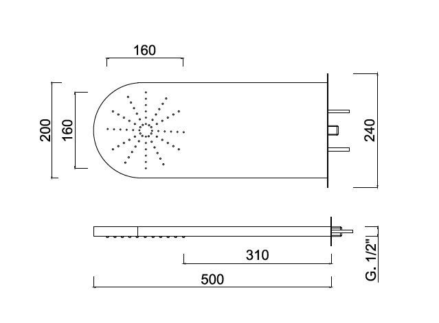 Para dus fix din perete  Giulini Italia