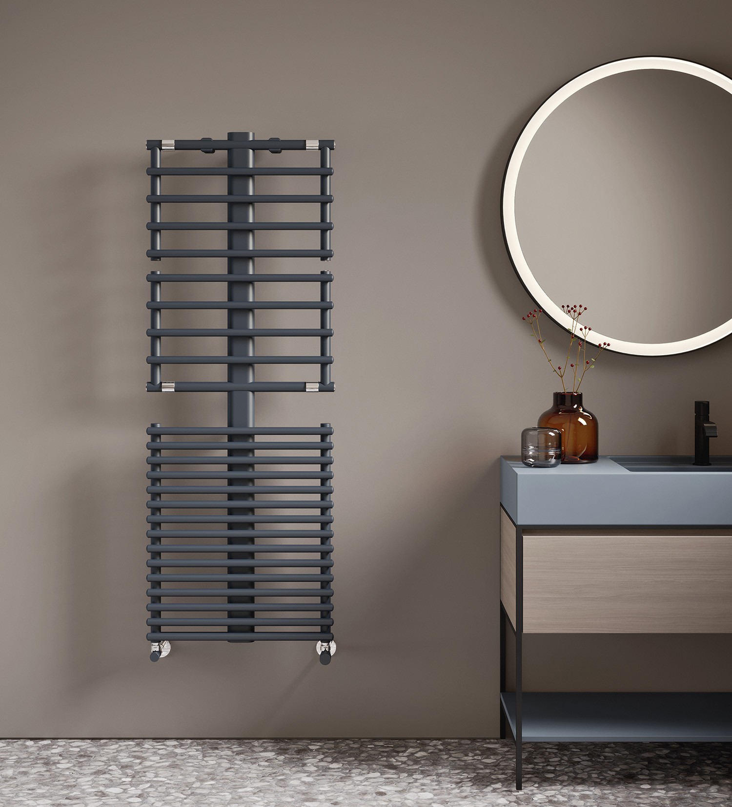 Calorifer Baie Decorativ IRSAP  Get Up 1499x550 Alb Italia