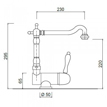 Baterie bucatarie mix rabatabila   Praga crom Giulini Italia