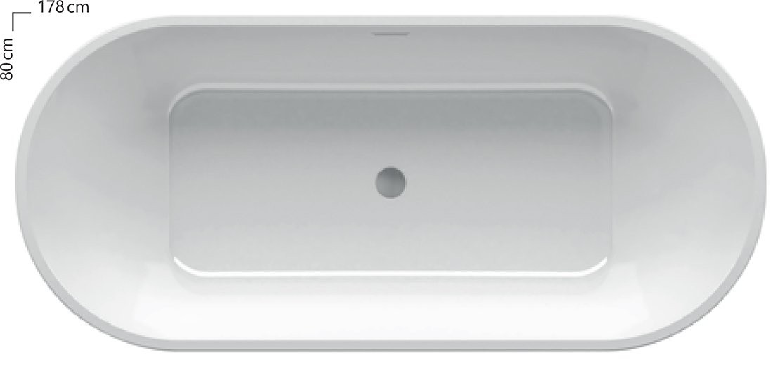 Cada  freestanding  acril 180/80 Solo Ravak Cehia