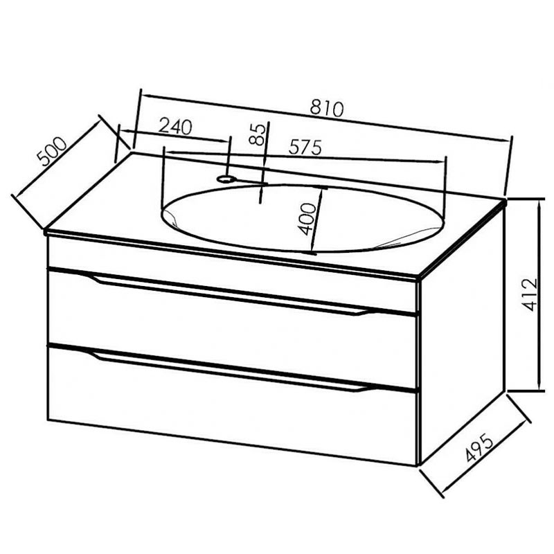 Mobilier baie suspendat Malaya 80 Kolpasan Slovenia