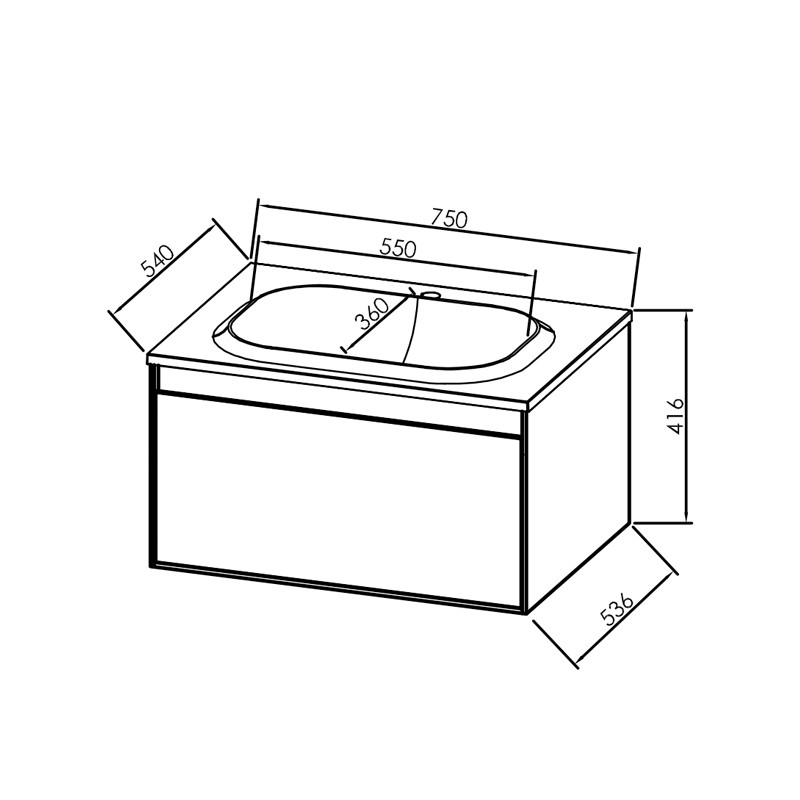 Mobilier baie suspendat Pandora 75  Kolpasan Slovenia