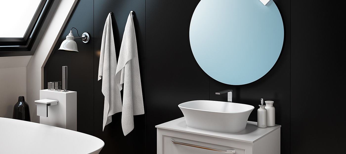 Mobilier baie suspendat Blanche alb 75  Kolpasan Slovenia