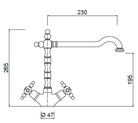 Baterie bucatarie Parigi crom Giulini Italia