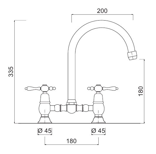 Baterie lavoar Praga crom Giulini Italia
