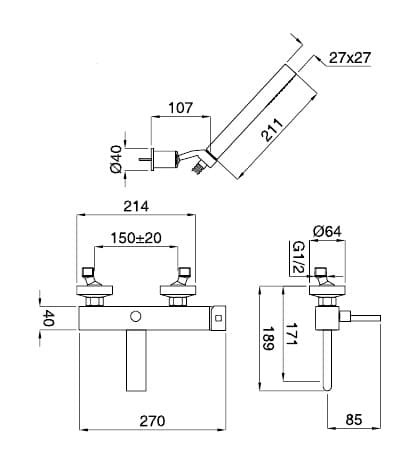 Baterie cada dus Stone Bugnatese Italia
